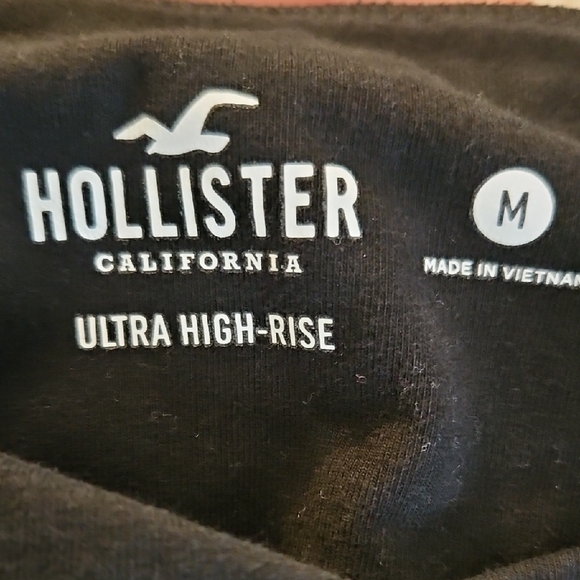 Hollister Black Leggings with Ultra High Crossover Waist And Flare Bottoms - Picture 2 of 4
